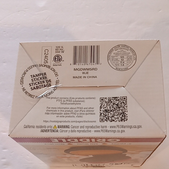 MyMini Red Compact Griddle - Picture 5 of 7